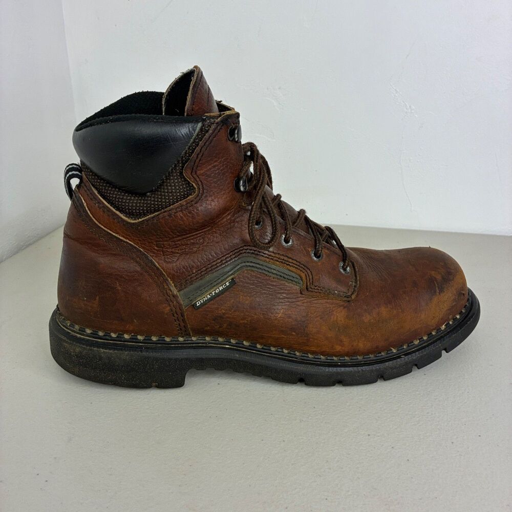 Red Wing Boots 12 D Brown Leather 926 DynaForce Waterproof Work Soft Toe